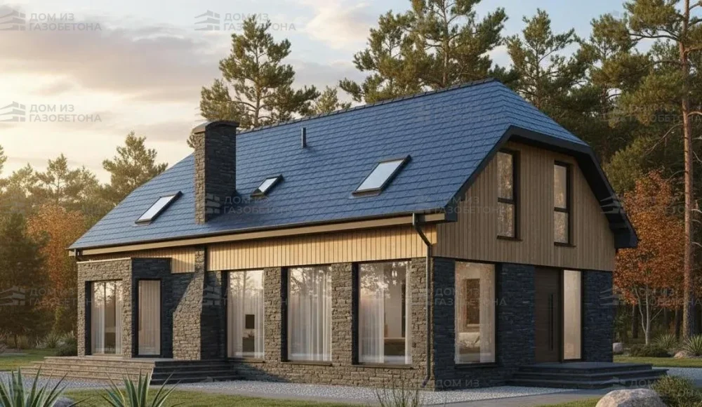 Проект Двухэтажный дом 14 на 8, 178 м2