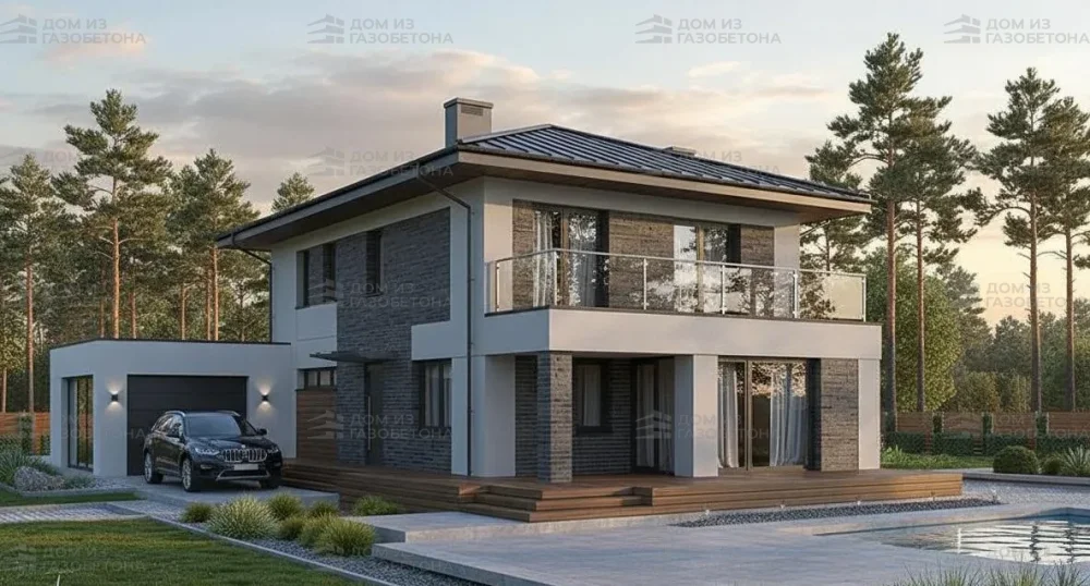 Проект Двухэтажный дом 8 на 15, 185 м2