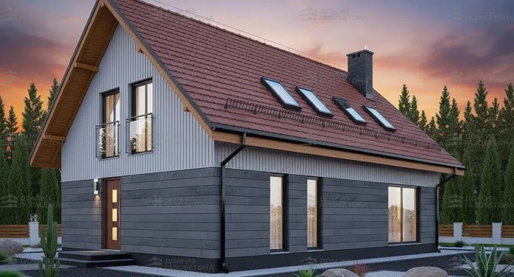 Проект Двухэтажный дом 16 на 10, 189 м2