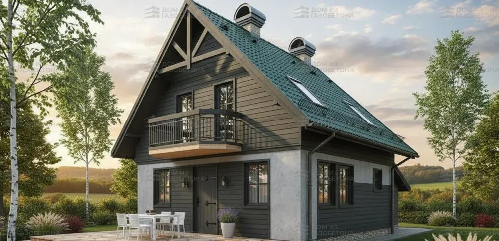 Проект Двухэтажный дом 11 на 9, 104 м2