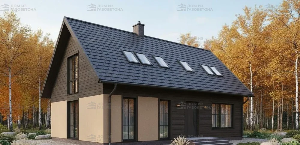 Проект Двухэтажный дом 12 на 8, 122 м2