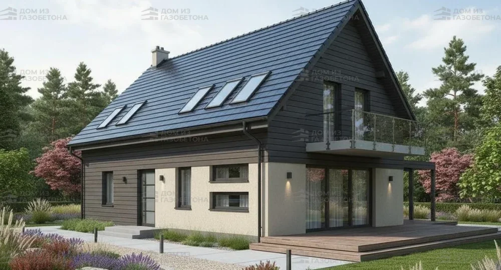 Проект Двухэтажный дом 14 на 10, 133 м2