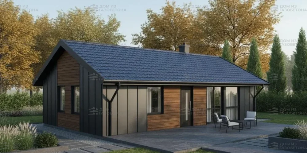 Проект Одноэтажный дом 11 на 9, 76 м2