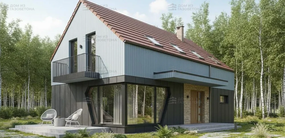 Проект Двухэтажный дом 13 на 9, 147 м2