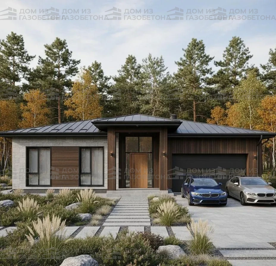 Проект Одноэтажный дом 17 на 18, 170 м2