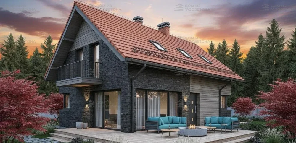 Проект Двухэтажный дом 8 на 11, 115 м2