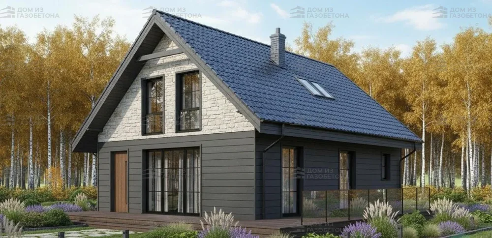 Проект Двухэтажный дом 14 на 9, 155 м2